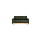 Dark Green 56" Loveseat Sofa, Couches for Small Spaces, Mid Century Love Seat Couches for Living Room, Upholstered 2-Seater Small Couch for Bedroom, Apartment, Easy Assembly (Dark Green)