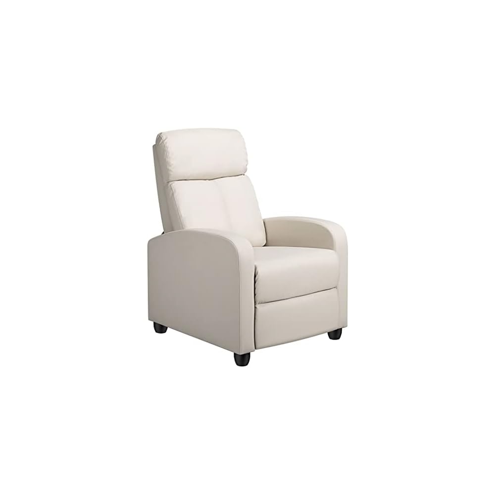 Faux Leather Push Back Theater Recliner Sofa Waterproof Leisure Lazy Single for Living Room Bedroom