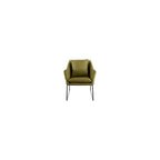 Elle Decor Odile Accent Chair, Plush Back Cushion, Black Metal Frame, Modern Living Room Upholstery Furniture