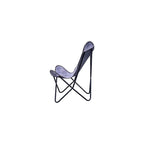Shy Shy Let's Touch The Sky Leather Butterfly Arm Chair for Living Room Furniture - Mid Century Modern Accent Home Decor Lounge Chairs (Antique Cover with Black Folding Frame)