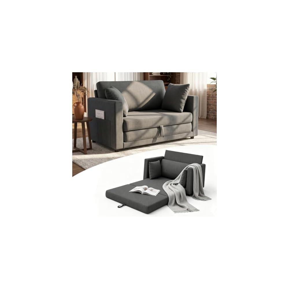 Txtin's 51" Loveseat Sleeper Sofa Bed Convertible Sofa Bed for Small Space