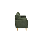 Dark Green 56" Loveseat Sofa, Couches for Small Spaces, Mid Century Love Seat Couches for Living Room, Upholstered 2-Seater Small Couch for Bedroom, Apartment, Easy Assembly (Dark Green)