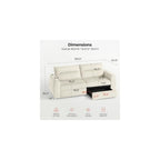 88.6" Modern Oversized Storage Loveseat Sofa Couches for Living Room, Beige