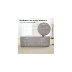 70.87" Cloud Loveseat Sofa, Boneless Corduroy Loveseat Couches, Sofa in a Box, 2 Seater Deep Seat Couch with Convertible Sofa Bed for Apartment, Office, Living Room, No Assembly Required (Light Grey)