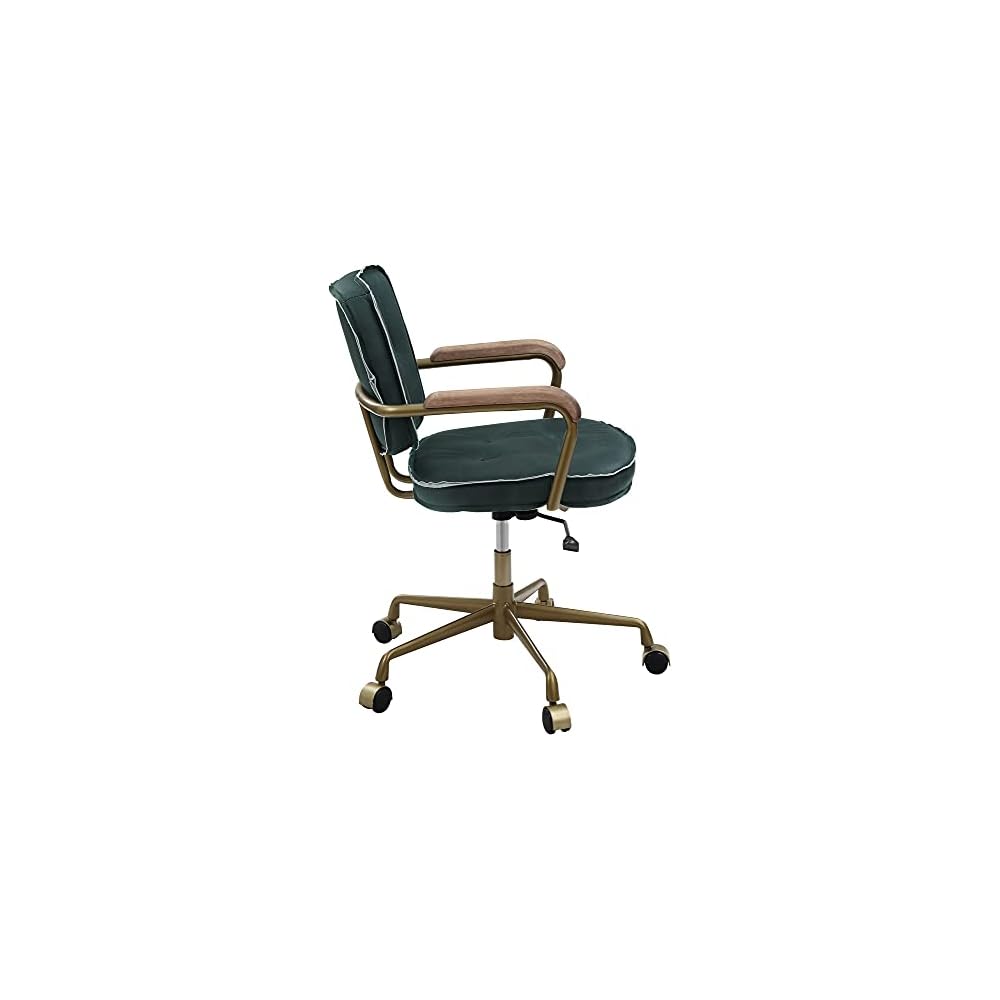 Acme Siecross Office Chair in Emerald Green Leather