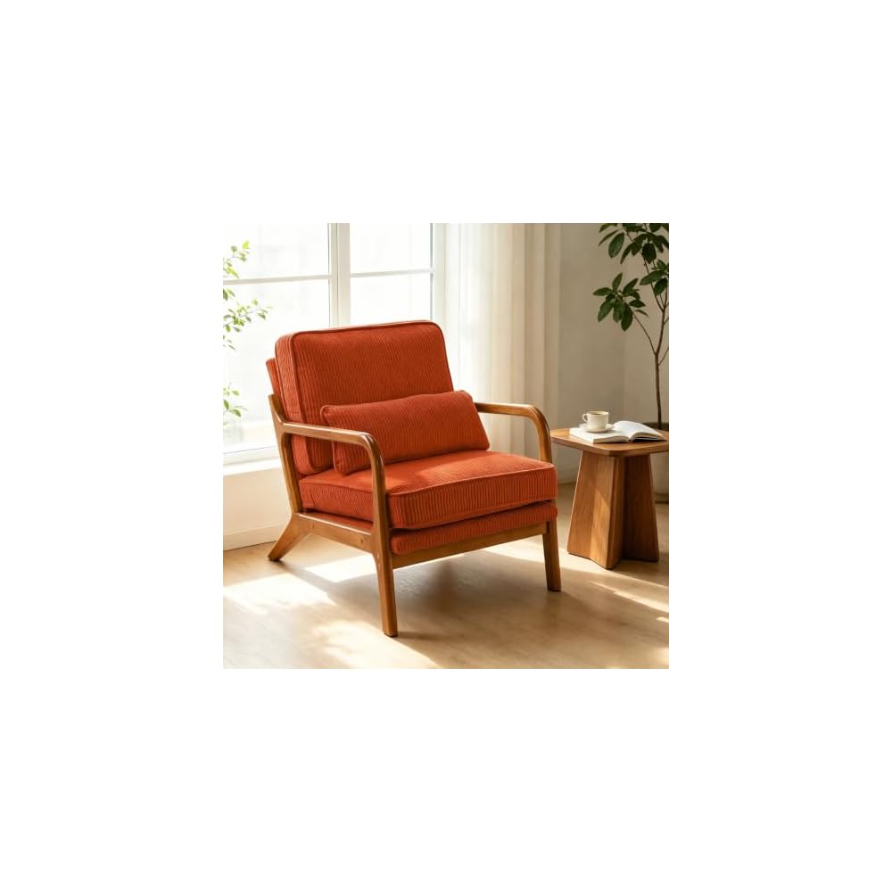 Karl home Mid-Century Modern Accent Reading Chair, Black