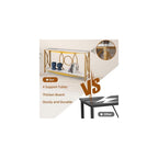 HOMISSUE Sofa Console Table, Modern Gold Console Table with Faux Marbled Tabletop, Engineered Wood Entryway Tables with 2 Tier Storage, Narrow Sofa Table for Living Room, Hallway (55 Inch, White&Gold)
