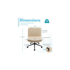 Criss Cross Chair with Wheels Dual Footrest, 300LBS Capacity Ergonomic Office Chair with 360° Swivel and Adjustable Reclining, Modern Rolling Desk Chair for Home Office Reading Corner