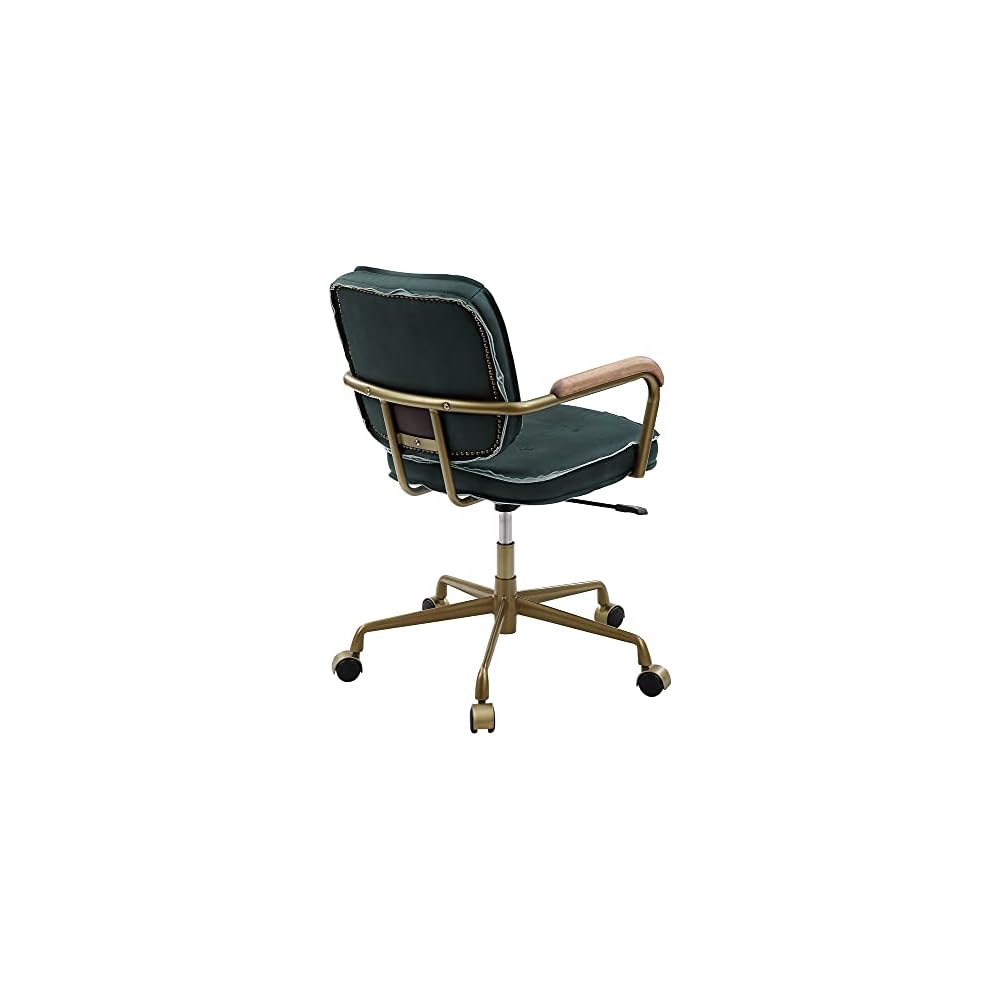 Acme Siecross Office Chair in Emerald Green Leather
