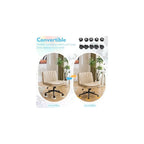 Criss Cross Chair with Wheels Dual Footrest, 300LBS Capacity Ergonomic Office Chair with 360° Swivel and Adjustable Reclining, Modern Rolling Desk Chair for Home Office Reading Corner