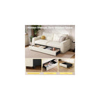 88.6" Modern Oversized Storage Loveseat Sofa Couches for Living Room, Beige