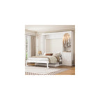 YOPTO Murphy Bed Queen Size,Murphy Bed with Stoarge Shelf,White