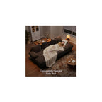 Txtin's Sleeper Sofa with Pull Out Couch Bed | 112 Inch Couches for Living Room | U-Shaped Convertible Sofa Bed | Chenille Brown