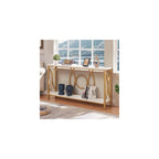 HOMISSUE Sofa Console Table, Modern Gold Console Table with Faux Marbled Tabletop, Engineered Wood Entryway Tables with 2 Tier Storage, Narrow Sofa Table for Living Room, Hallway (55 Inch, White&Gold)