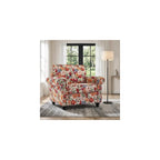 Folral Accent Chairs Set of 2, Comfy Reading Armchair, Beige