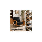 Karl home Mid-Century Modern Accent Reading Chair, Black