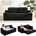 2-in-1 Convertible Folding Sofa Bed, 71" Black