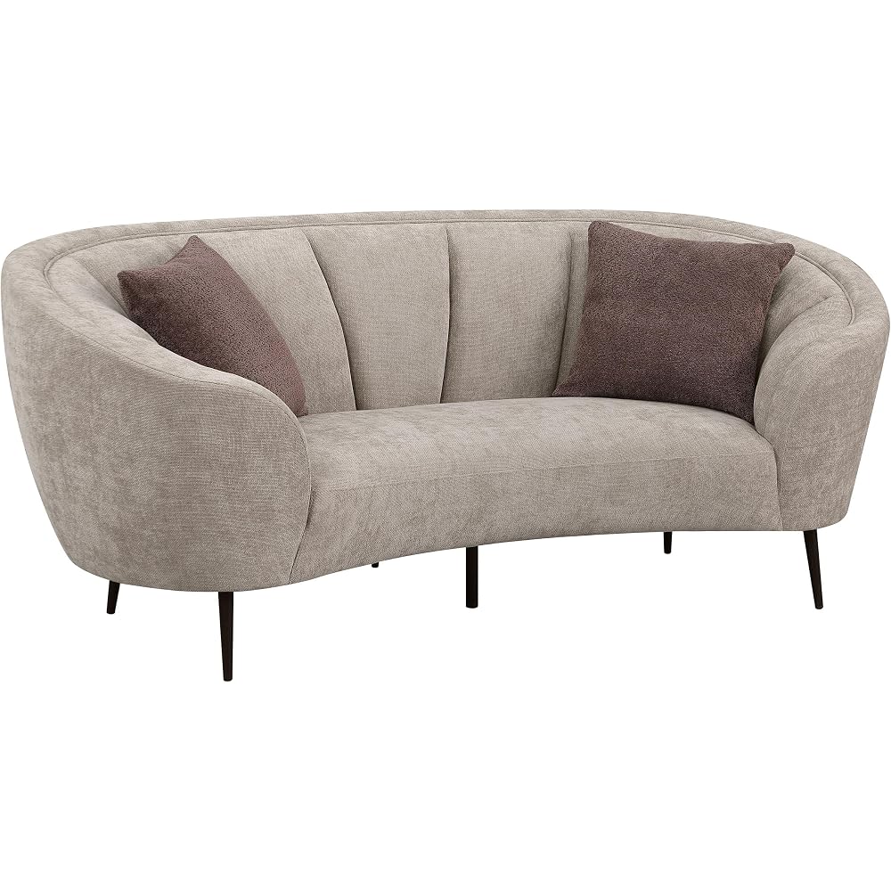 Coaster Ellorie Living Room Chenille Contemporary Loveseat, Beige 504838